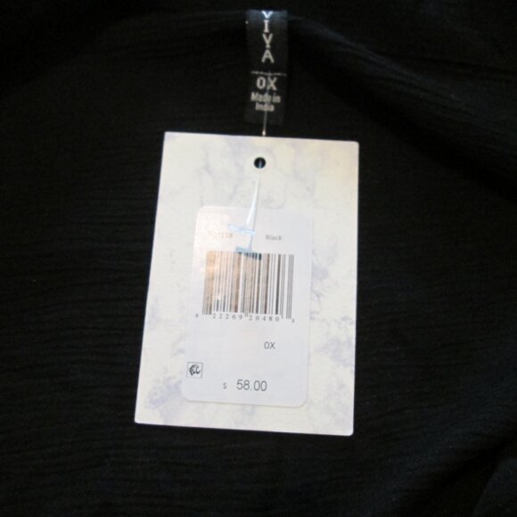 Raviya Plus Size Button-Down Midi Cover-Up Artist Smock NWT Sz 0X - Picture 7 of 9